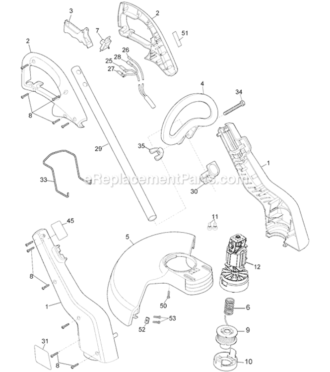 Page A Diagram and Parts List for ST6800 Type 1 Black and Decker Trimmer